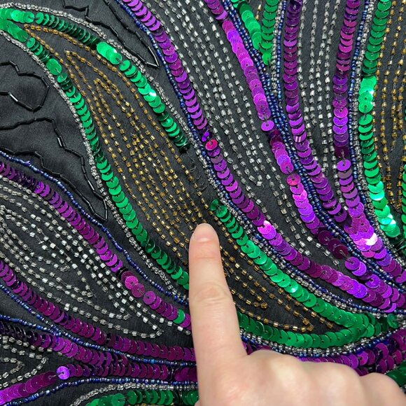 Stenay Sequins Parisian Party Event Dress Designer Money Bling New Years Small - Picture 13 of 15